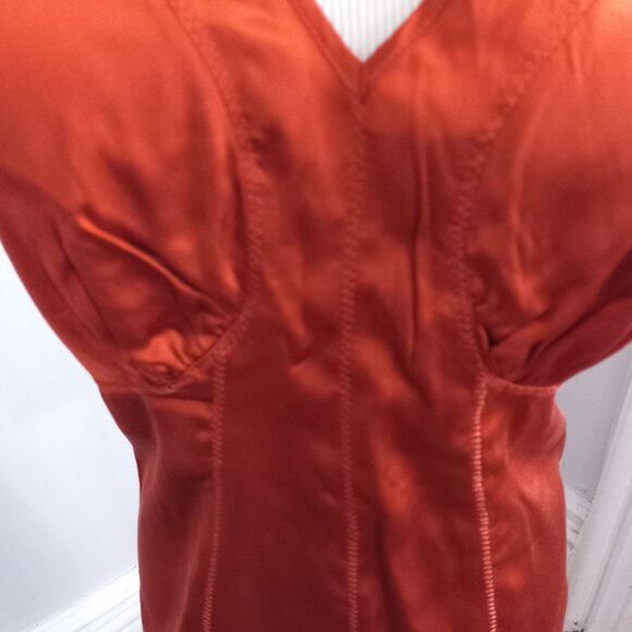 EXPRESS SILK ORANGE SLEEVELESS TOP 10 NWT - Picture 2 of 11